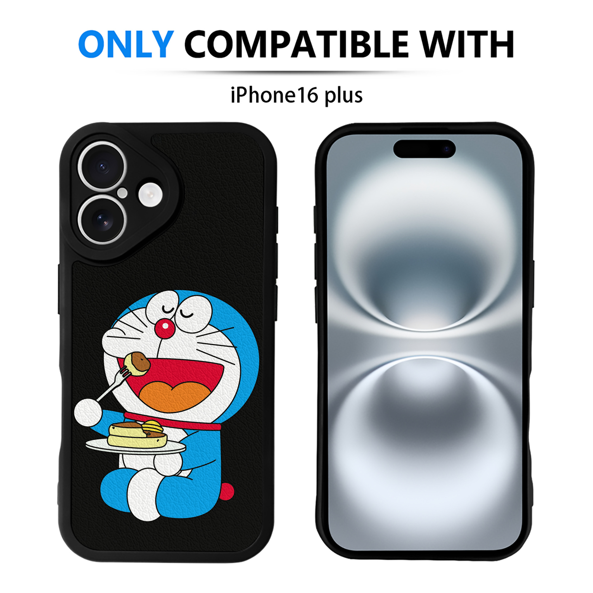 （画像用） ドラえもん Doraemon 【iPhone 16シリーズ対応】シリコンスマホケース（レザー調） 材質：シリコン